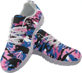 AmzPrint Women's Lightweight Work Casual Tennis Walking Shoes Cute Comfortable Work White Sole Running Shoes for Women