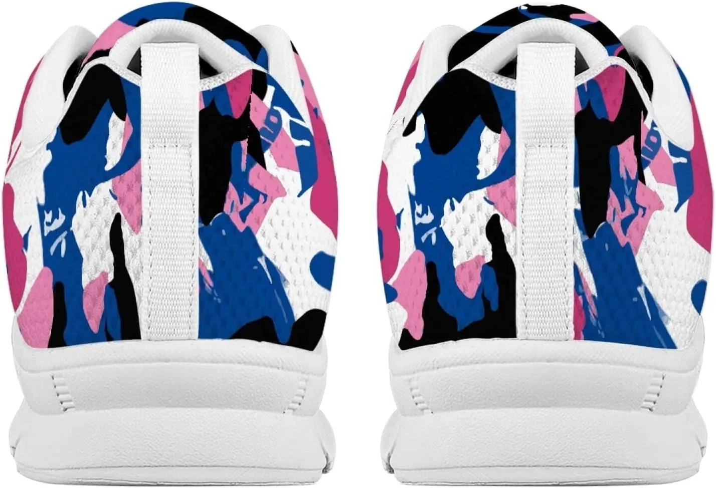 AmzPrint Women's Lightweight Work Casual Tennis Walking Shoes Cute Comfortable Work White Sole Running Shoes for Women