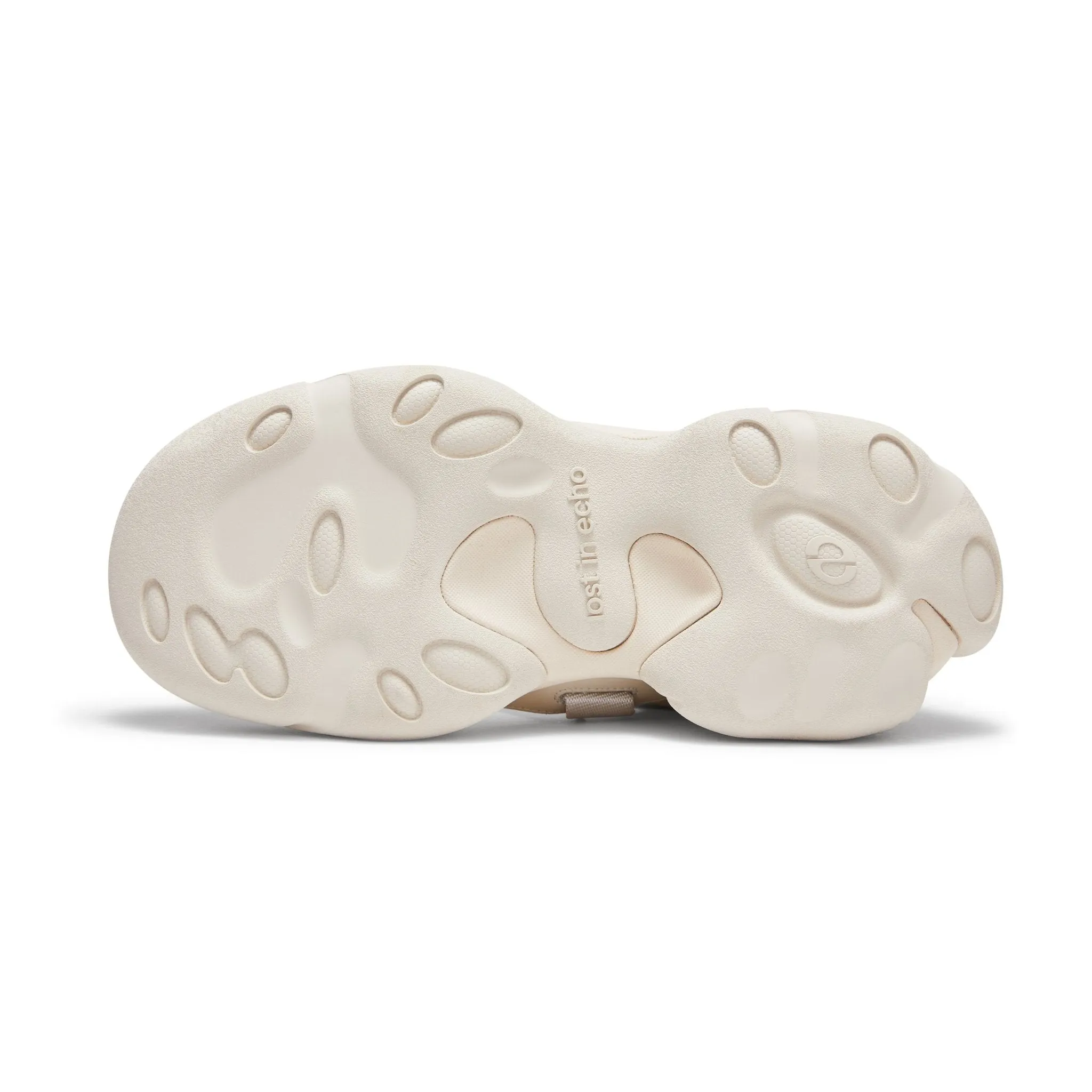 Asymmetrical Shaped Thick-soled Sports Sandals in White