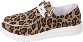 Canvas Sneakers for Women Slip-Ons Flats Ladies Loafers Men Comfort Lace Up Loafers Shoes Foam Flat Shoes Lace-Up Slip On Women Comfortable Print Sneakers