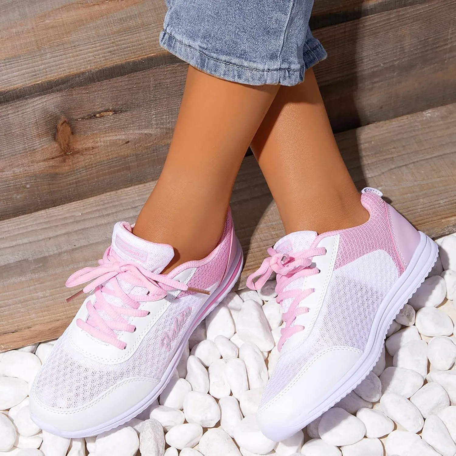 Casual Mesh On Slip Breathable Fashion for Women's Shoes Women's Casual Biking Shoes Women