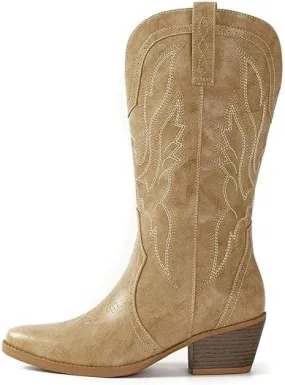 Cowboy Boots Fashion Pointy toe Boots Women Western Cowgirl Boots