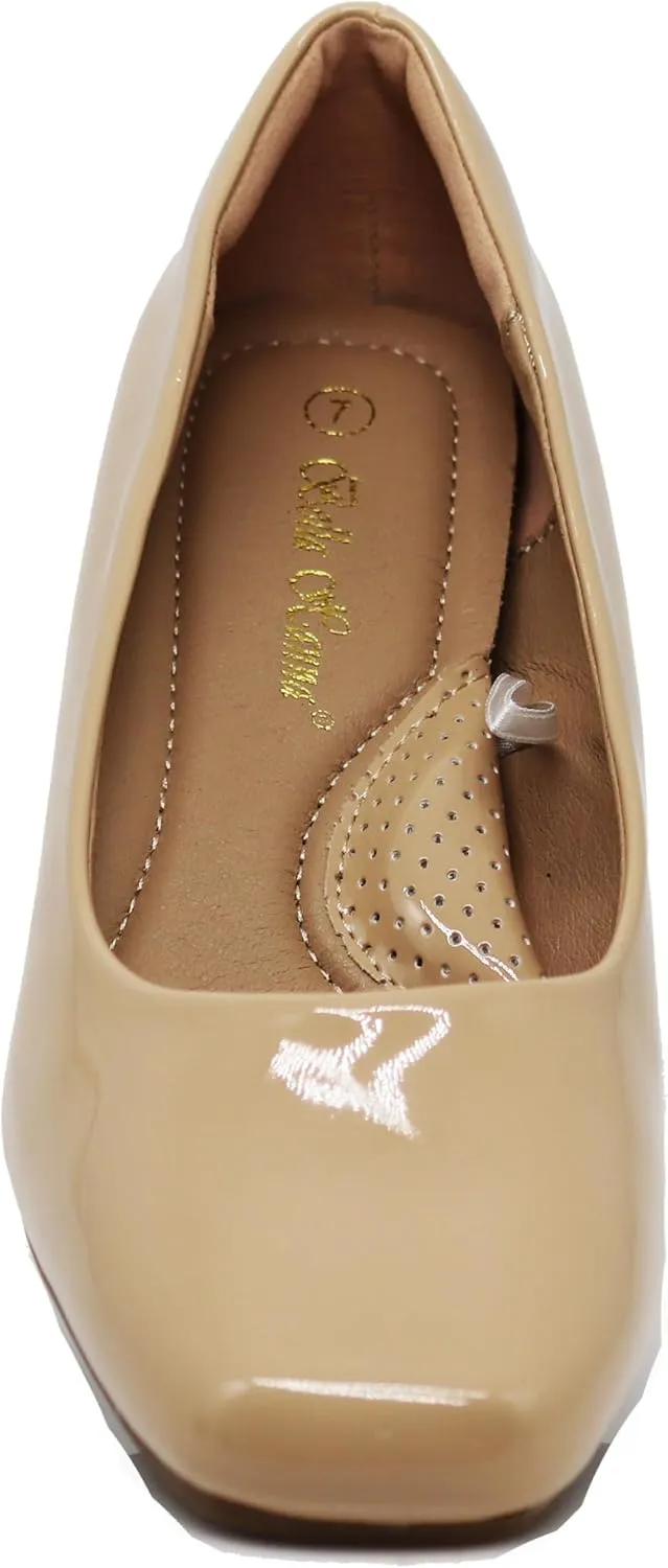 Enzo Romeo Antica02 Women's Wide Width Sling Back Low Heeled Pumps Sandals Shoes