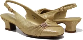 Enzo Romeo Antica02 Women's Wide Width Sling Back Low Heeled Pumps Sandals Shoes