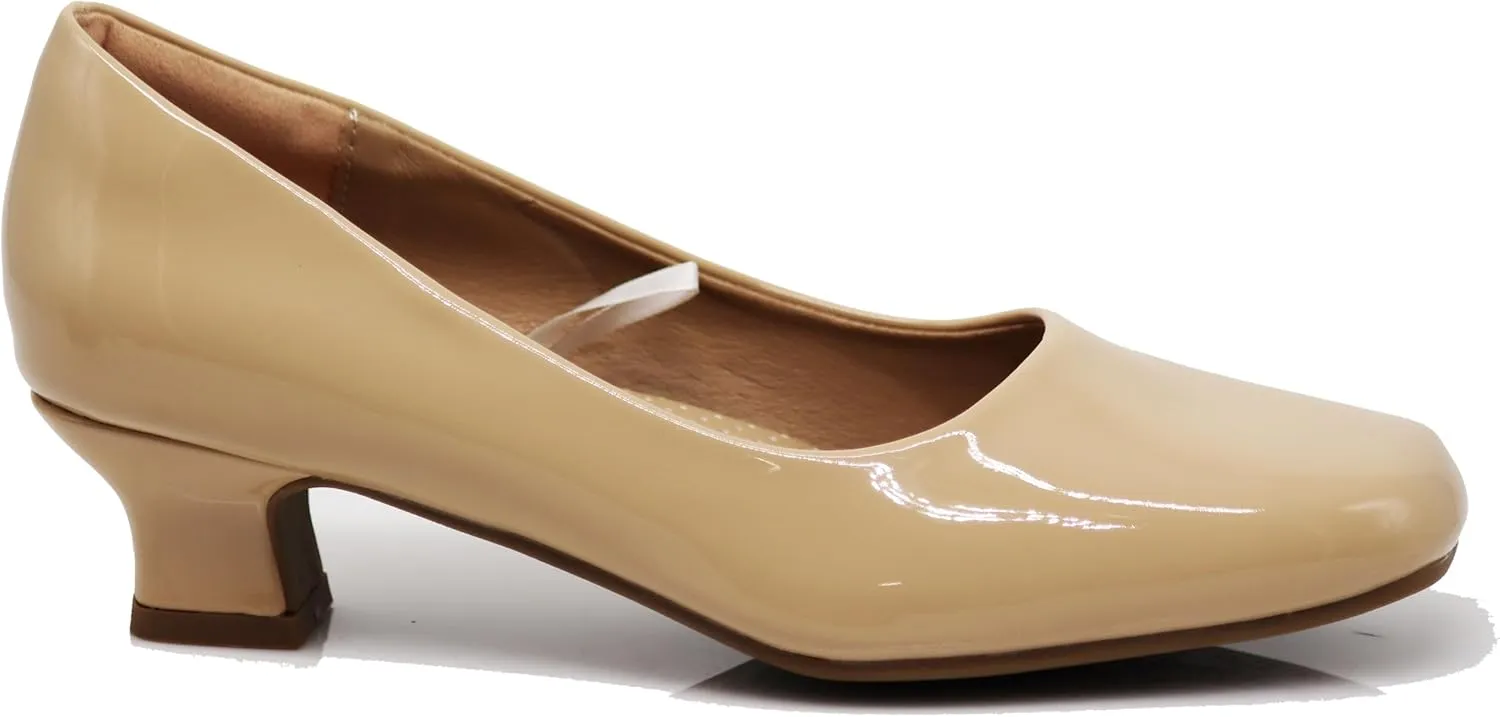 Enzo Romeo Antica02 Women's Wide Width Sling Back Low Heeled Pumps Sandals Shoes