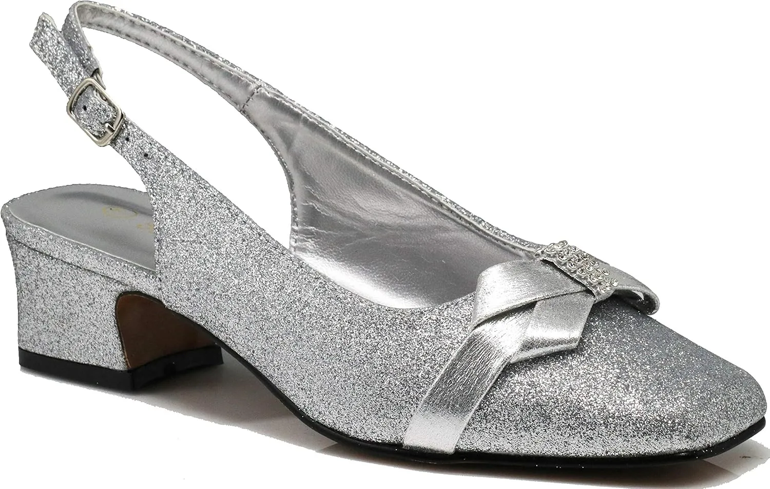 Enzo Romeo Antica02 Women's Wide Width Sling Back Low Heeled Pumps Sandals Shoes