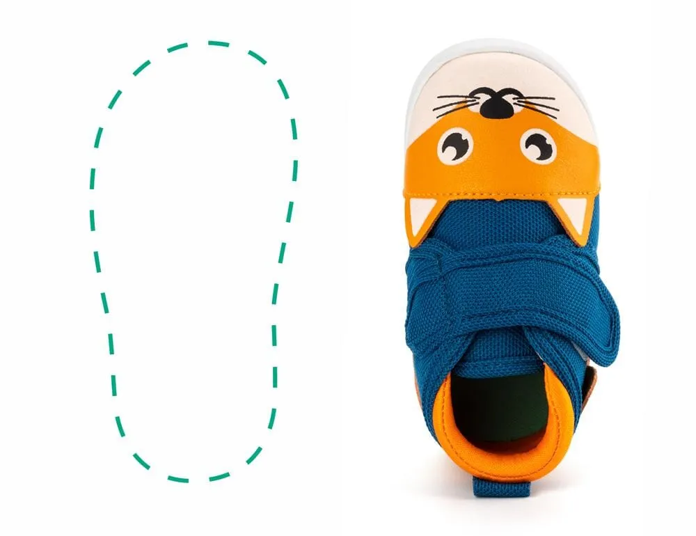 Fox Single Squeaky Toddler Shoes | Deep Blue