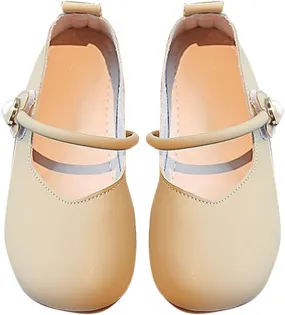 Girl Mary Jane Shoes Square Toe Ballet Flat for Girls Toddler Wedding Shoes Flower Slip On Flat for Party School