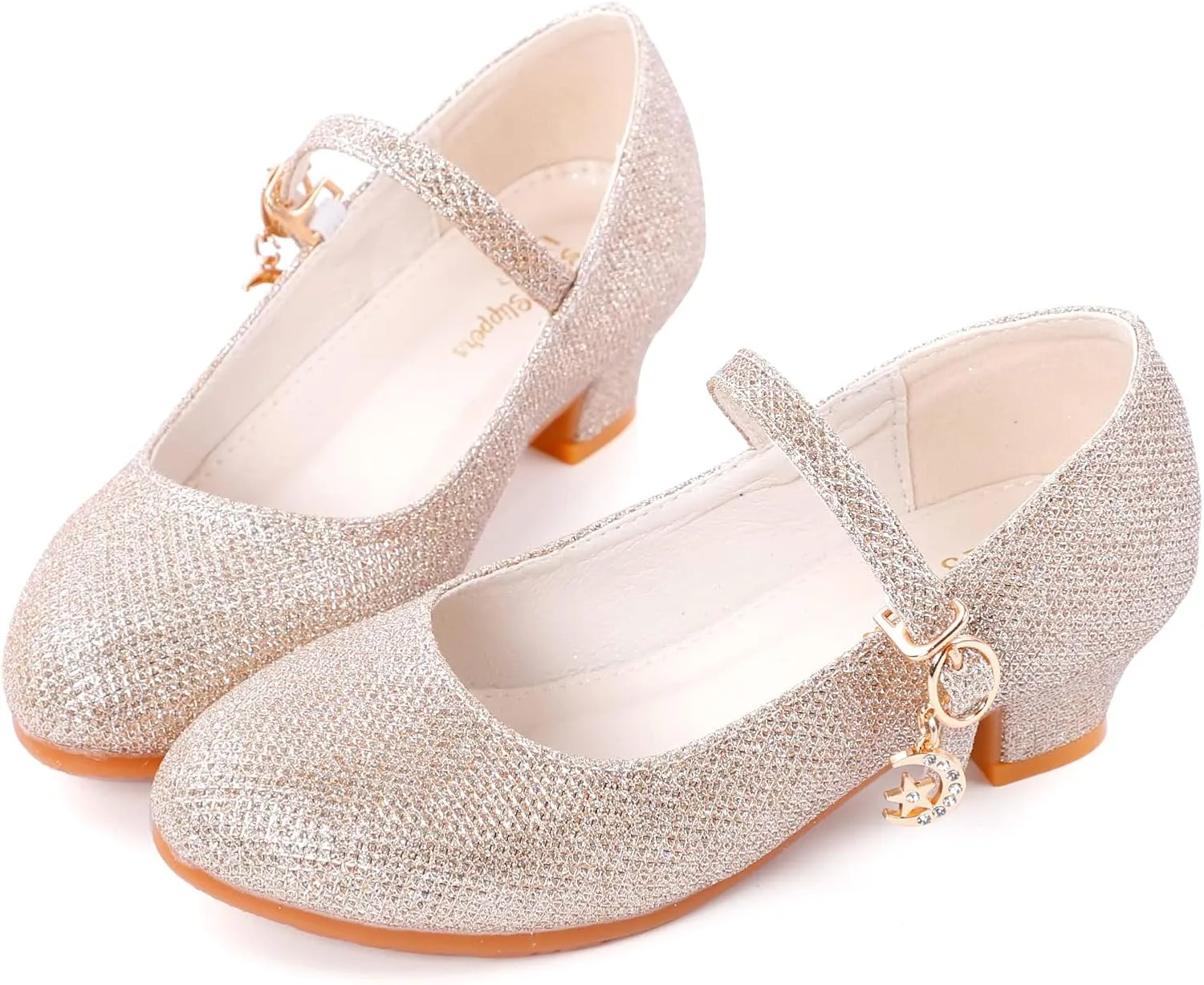 Girls Low Heel Princess Mary Jane Party Dress Shoes - Princess Ballerina Flats for School Party Wedding, Back to School Shoes for Gilrs (Little Kid/Big Kids)