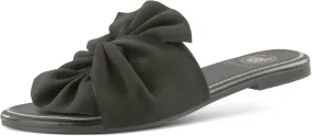 JATAREA Womens Slip-On Leather Flat Sandals with Round Open Toe | Classic and Trendy Slippers - CAVERY