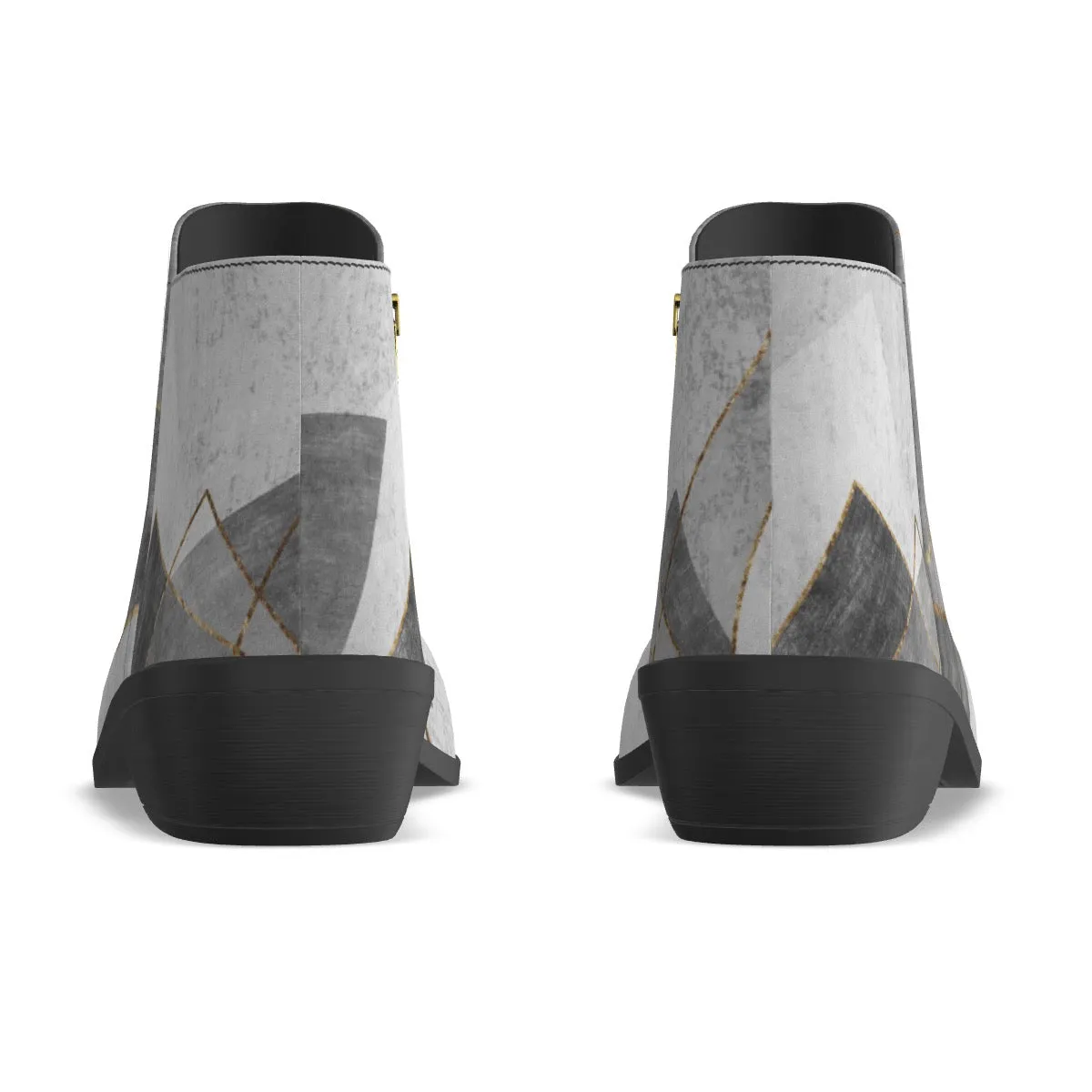 Men's Fashion Boots gray with gold print, 65