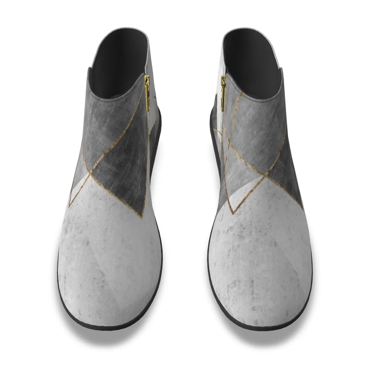 Men's Fashion Boots gray with gold print, 65