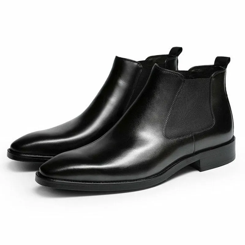 Men's Wing Tipped or Smooth Tanned Full Grain Leather Boots