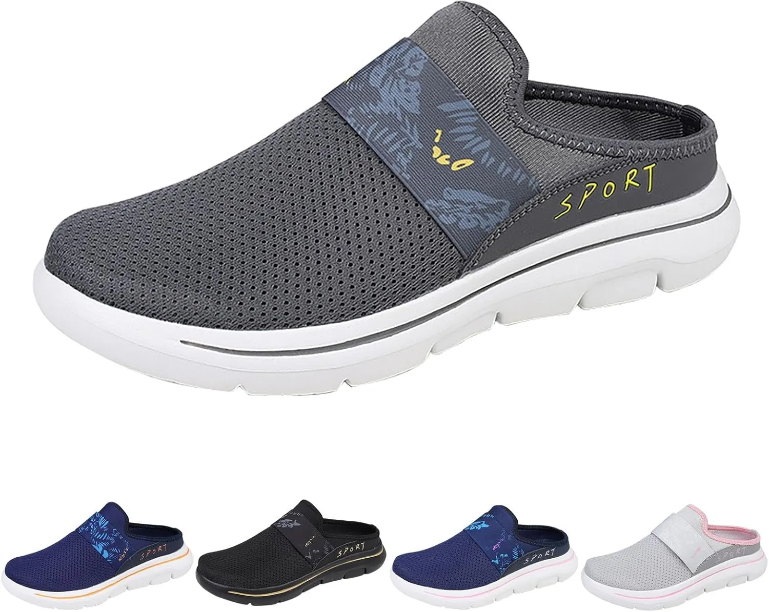 Mules for Women 2025 Backless Walking Sneakers Tennis Shoes Womens Lightweight Woman Shoes Casual Wedge Sneakers Tennis Shoe Loafers Casual Slip On