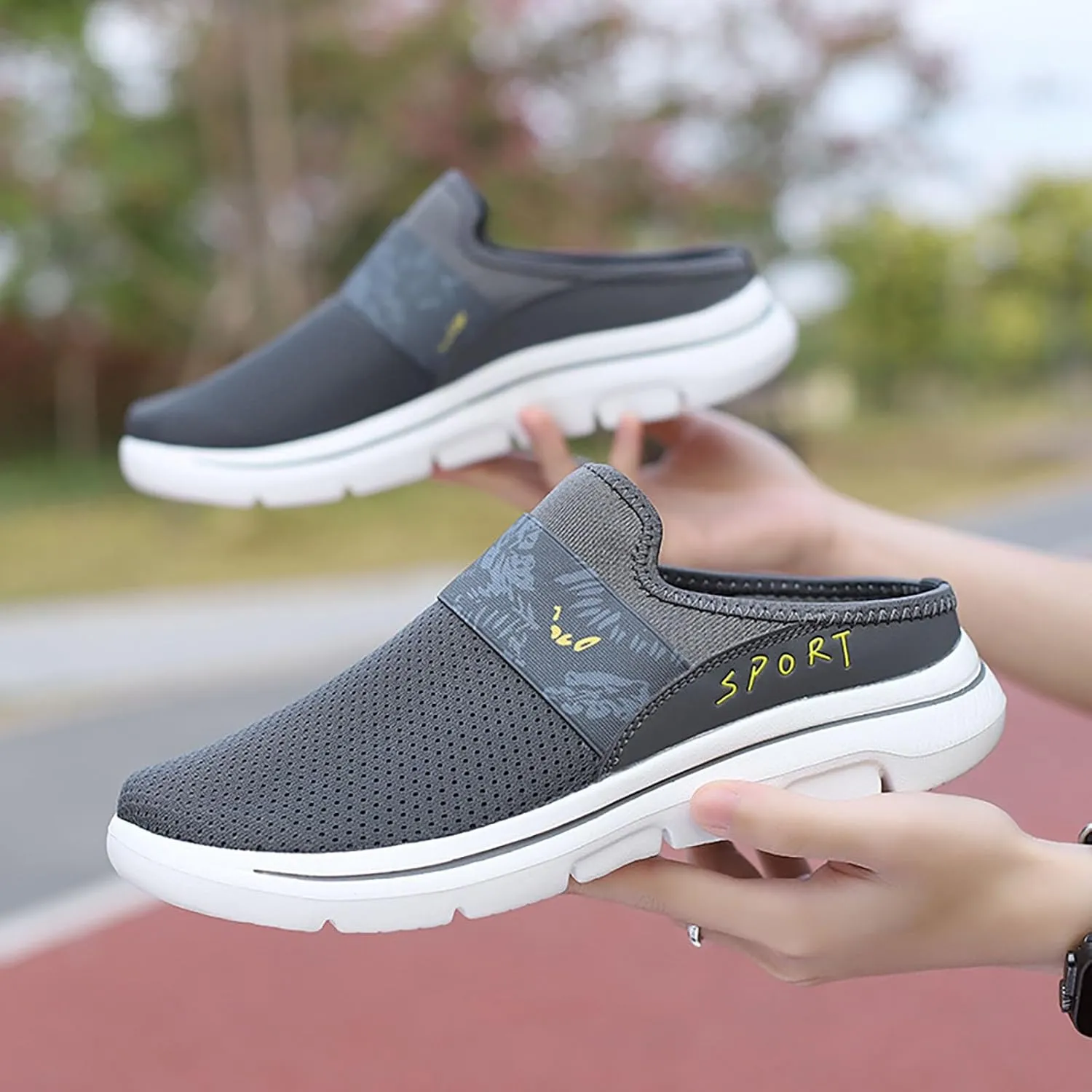Mules for Women 2025 Backless Walking Sneakers Tennis Shoes Womens Lightweight Woman Shoes Casual Wedge Sneakers Tennis Shoe Loafers Casual Slip On