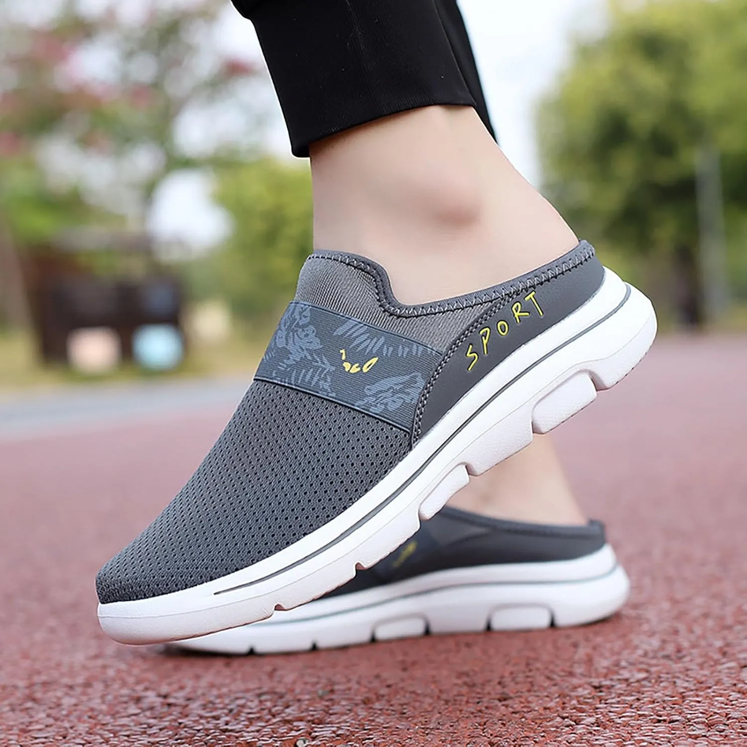 Mules for Women 2025 Backless Walking Sneakers Tennis Shoes Womens Lightweight Woman Shoes Casual Wedge Sneakers Tennis Shoe Loafers Casual Slip On