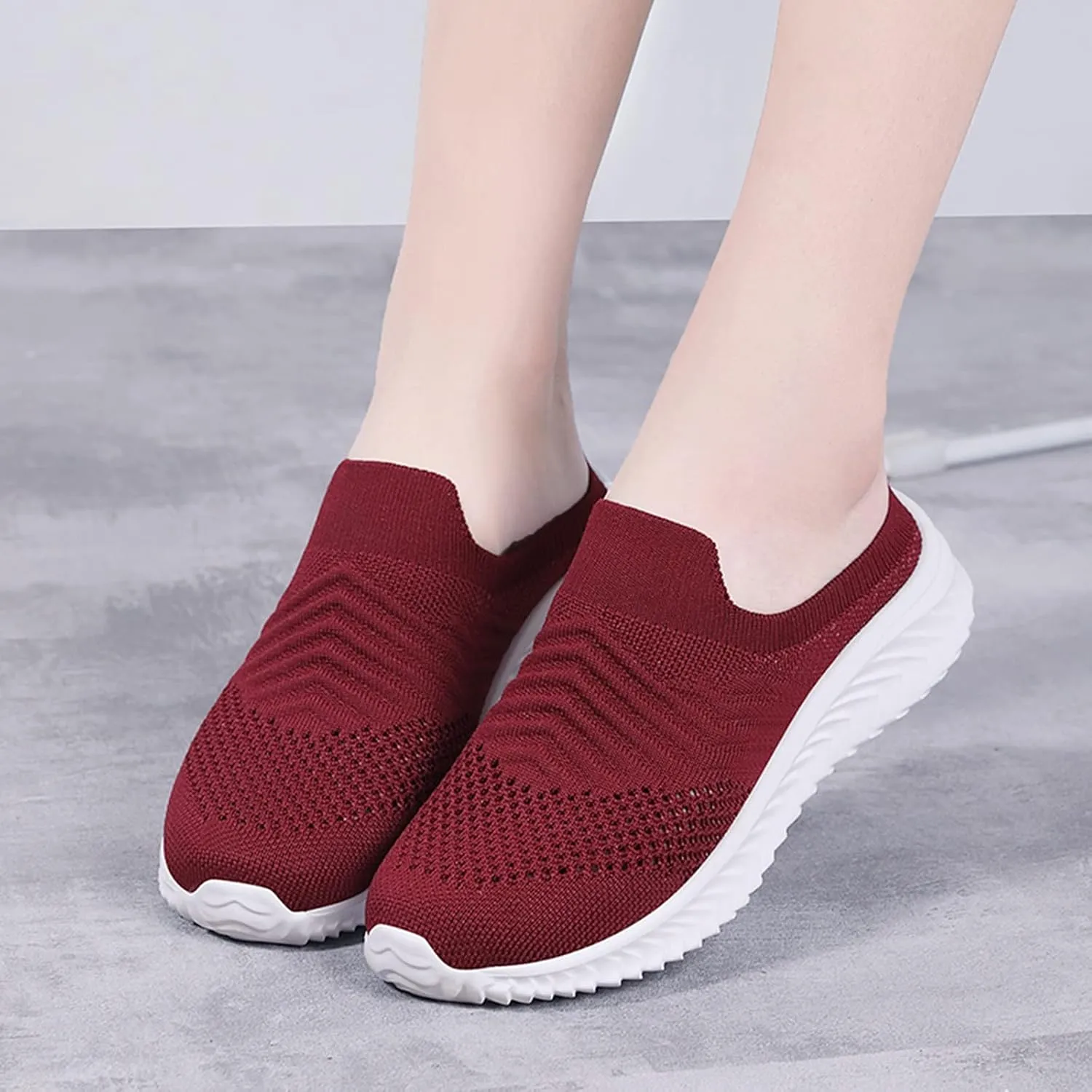 Mules for Women 2025 Backless Walking Sneakers Tennis Shoes Womens Lightweight Woman Shoes Casual Wedge Sneakers Tennis Shoe Loafers Casual Slip On
