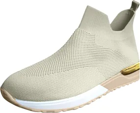 Sneakers for Women Walking Shoes Comfortable Breathable Mesh Tennis Slip On Sneakers for Women Womens Tennis Shoes Plantar Fasciitis Relief Lightweight Casual Comfort Walking Footwear