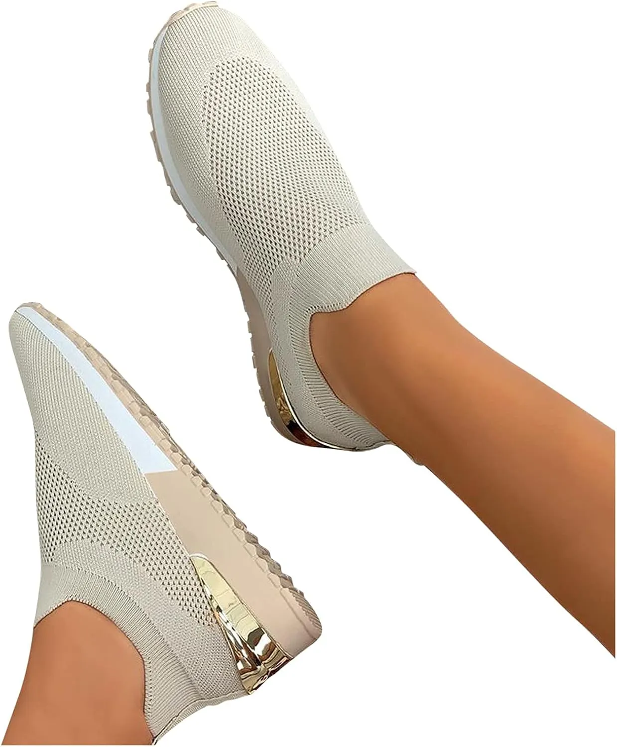 Sneakers for Women Walking Shoes Comfortable Breathable Mesh Tennis Slip On Sneakers for Women Womens Tennis Shoes Plantar Fasciitis Relief Lightweight Casual Comfort Walking Footwear