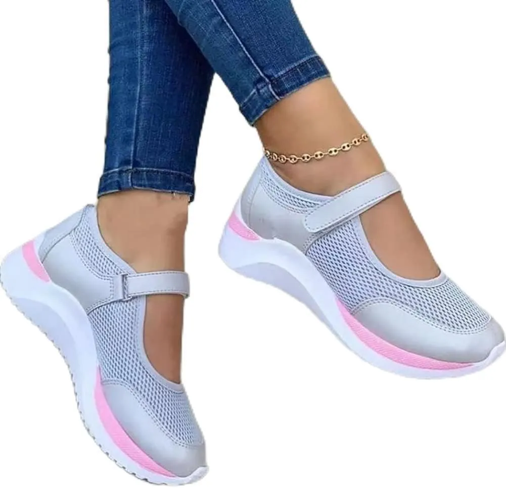 TROONZ Canvas Shoes Women Fashion Trainers, Casual Mesh Shoes,Spring Sneakers Women Casual Breathable Sport Shoes-Pink||5