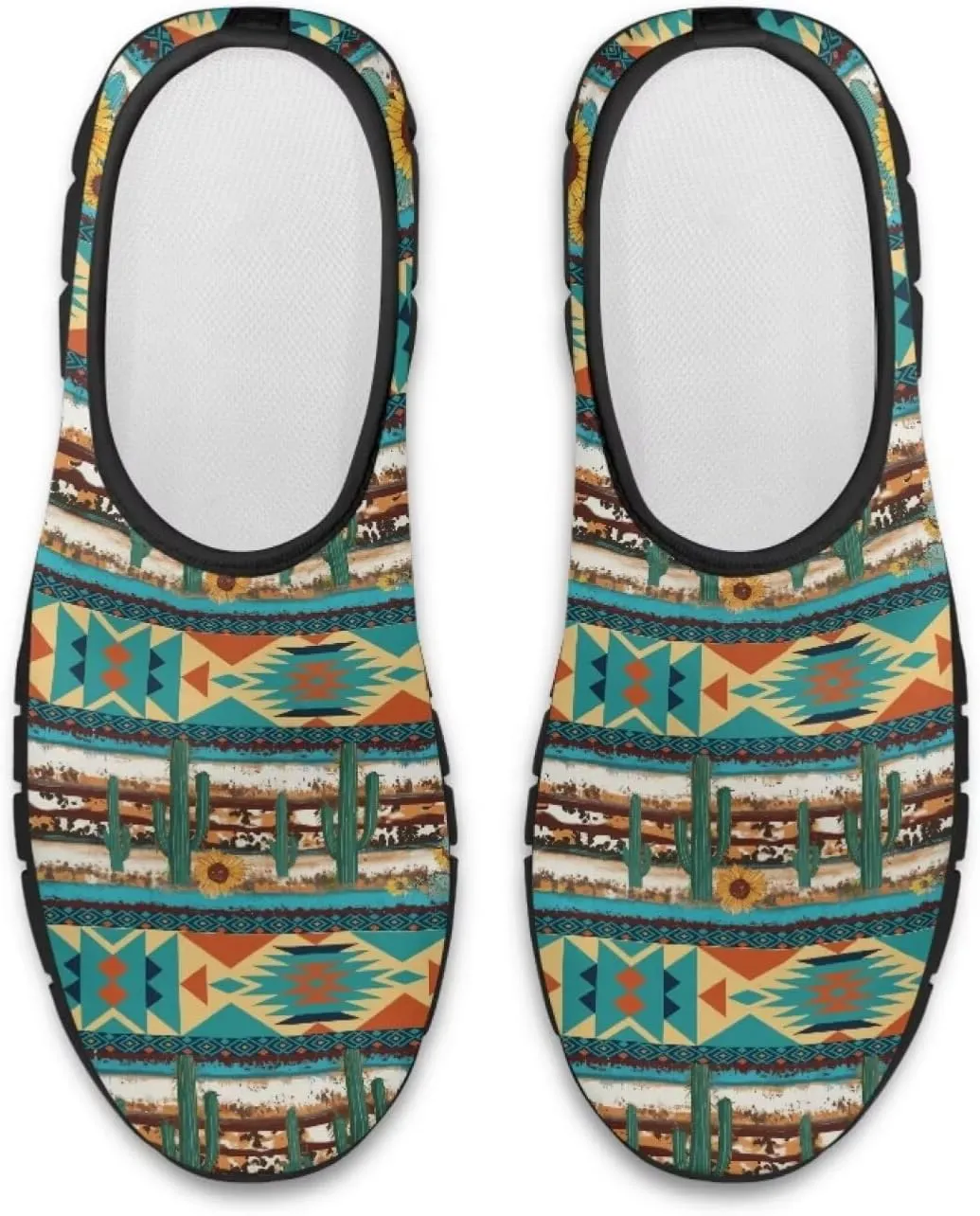 Western Aztec Slip on Shoes for Men Casual Sport Shoes Hands Free Shoes No Laces Casual Loafers Running Sneakers