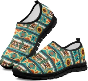 Western Aztec Slip on Shoes for Men Casual Sport Shoes Hands Free Shoes No Laces Casual Loafers Running Sneakers