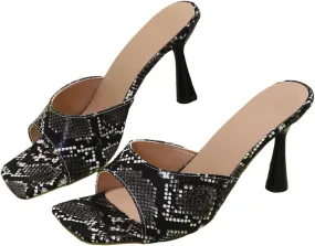 Women's Peep Toe Stilettos High Heel Animal Print Dressy Sexy Stiletto High Heels Dress Sandals Evening Party Prom Shoes